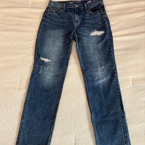 Old Navy Women’s Ripped Dark Blue Skinny Jeans